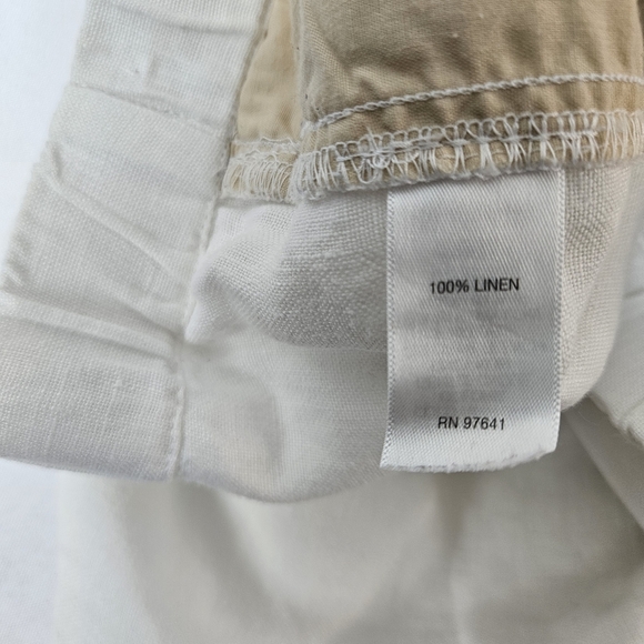 J Jill Love Linen 100% Linen Cropped Pants Size Medium White - Picture 7 of 8